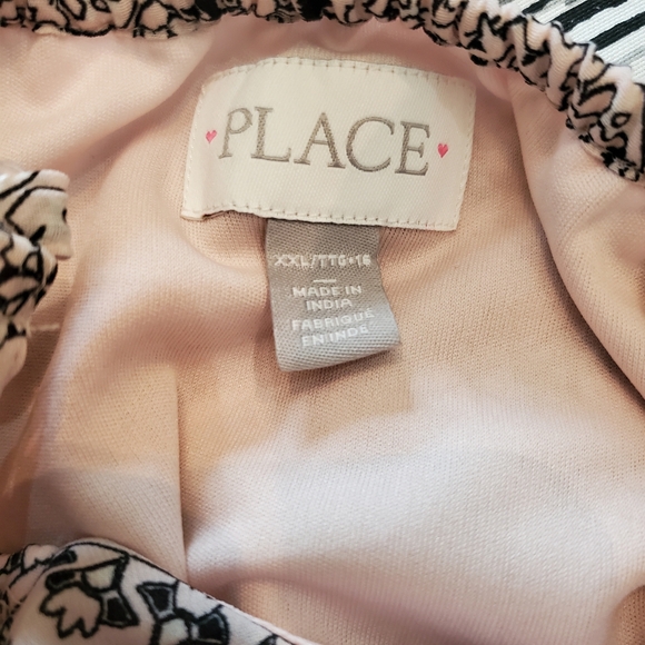 Childrens Place Girls Summer Fit Flare Hi Low‎ Dress Size XXL (16) Pink & Black - Picture 6 of 10